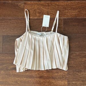 NWT The Femm Jojo Crop Top in Tan